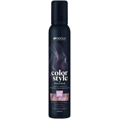 Indola Colour Style Mousse Soft Mauve 200ml - Salon Warehouse 