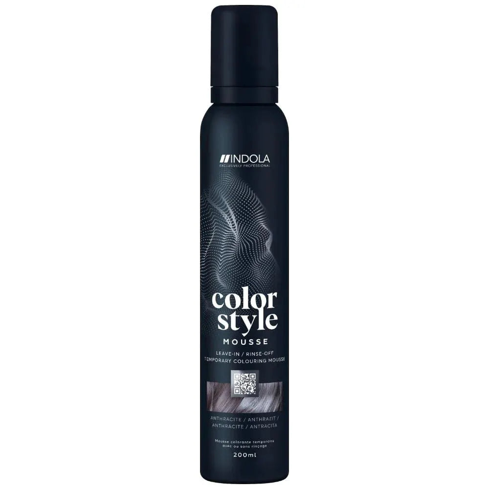 Indola Colour Style Mousse Anthracite 200ml - Salon Warehouse 