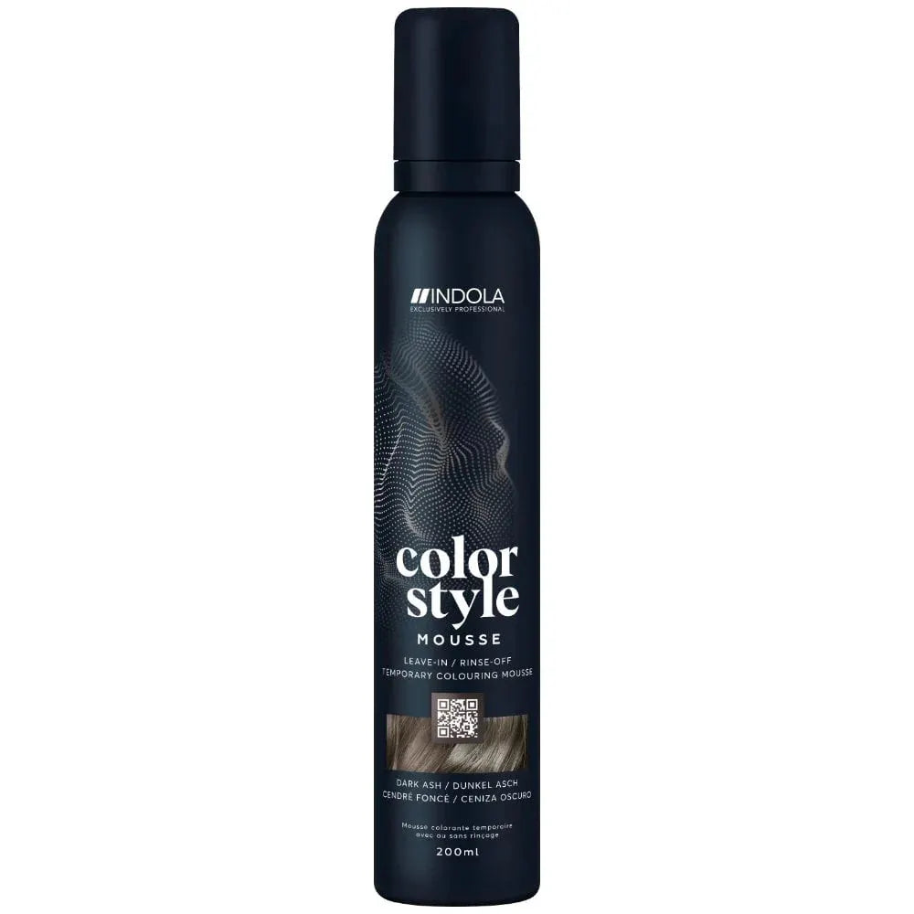 Indola Colour Style Mousse Dark Ash 200ml - Salon Warehouse