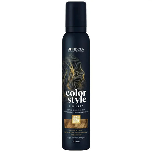 Indola Colour Style Mousse Medium Blonde 200ml - Salon Warehouse