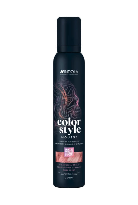 Indola Colour Style Mousse Strawberry Rosé  200ml - Salon Warehouse 