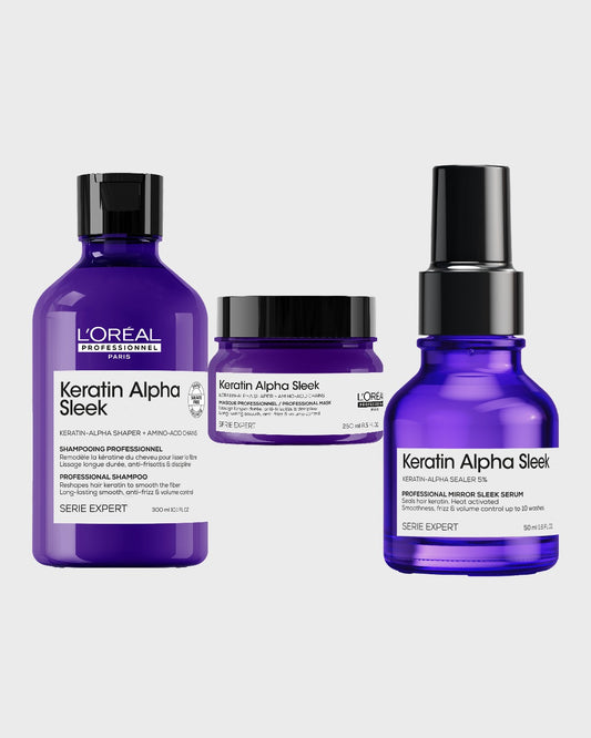 L'Oreal Professionnel Keratin Alpha Sleek Trio Bundle