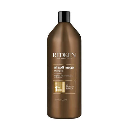 Redken All Soft Mega Curls Shampoo 1000ml - Salon Warehouse