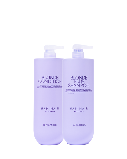 NAK Signature Blonde Plus Shampoo & Blonde Conditioner 1000ml Duo NEW