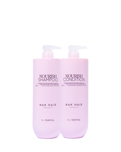 NAK Signature Nourish Shampoo & Conditioner 1000ml Duo NEW