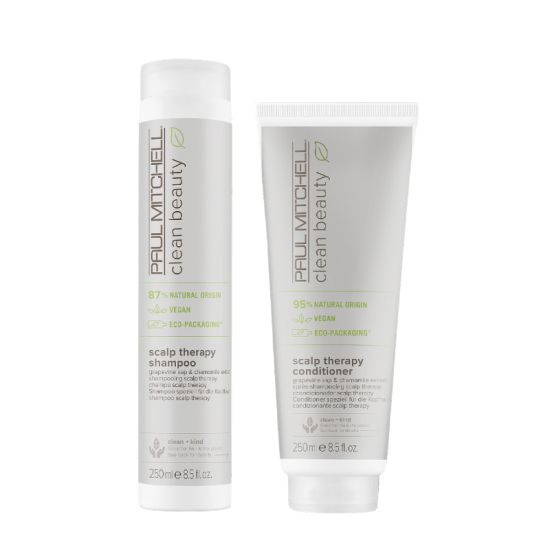 Clean Beauty by Paul Mitchell Scalp Therapy Shampoo & Conditioner 250ml Duo