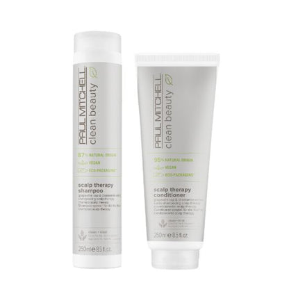 Clean Beauty by Paul Mitchell Scalp Therapy Shampoo & Conditioner 250ml Duo