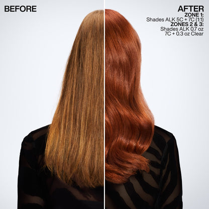 Redken Shades ALK before and after - boost and brighten