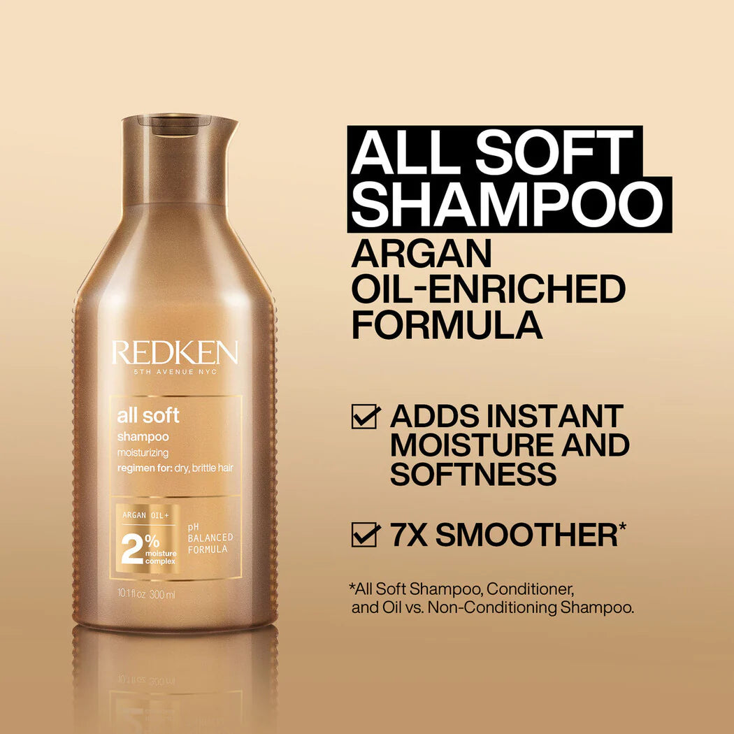 Redken All Soft Shampoo & Conditioner 1000ml Duo - Salon Warehouse