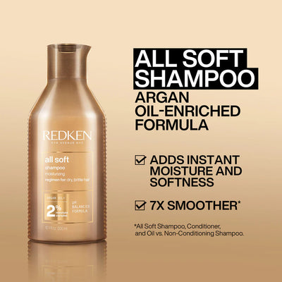 Redken All Soft Shampoo & Conditioner 1000ml Duo - Salon Warehouse