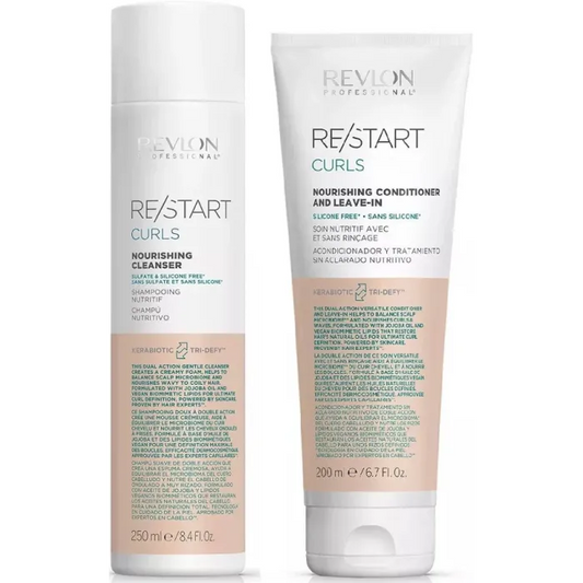 Revlon Re/Start Curls Nourishing Cleanser 250ml & Leave-In Conditioner 200ml Duo