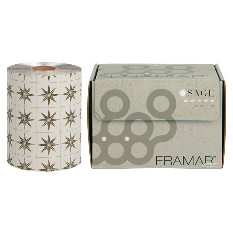 FRAMAR Neutrals Sage Embossed Roll -12.7cm x 97.5mtr