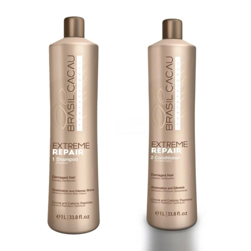 Brasil Cacau Extreme Repair Shampoo & Conditioner Duo 1 Ltr - Salon ...