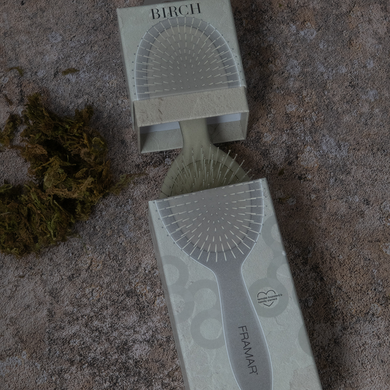 FRAMAR Neutrals Sage Detangle Brush - Birch