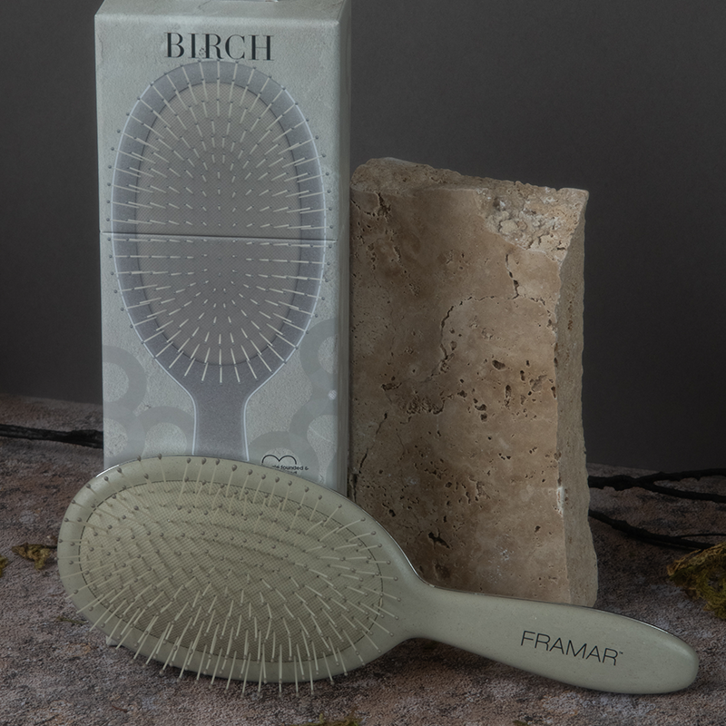 FRAMAR Neutrals Sage Detangle Brush - Birch