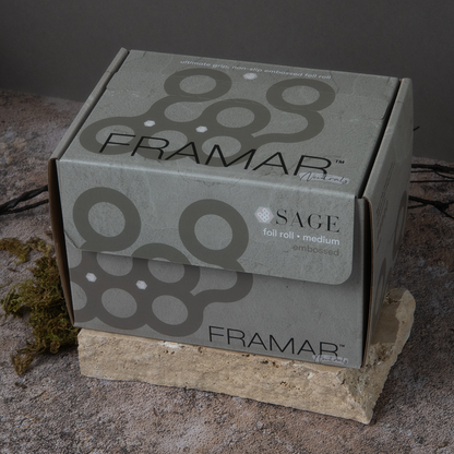 FRAMAR Neutrals Sage Embossed Roll -12.7cm x 97.5mtr