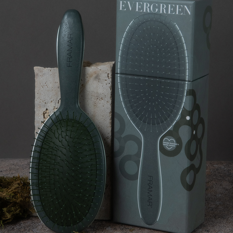 FRAMAR Neutrals Sage Detangle Brush - Evergreen