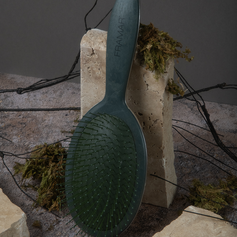 FRAMAR Neutrals Sage Detangle Brush - Evergreen