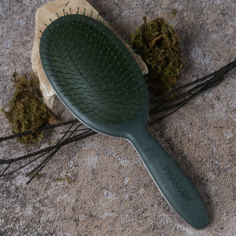 FRAMAR Neutrals Sage Detangle Brush - Evergreen