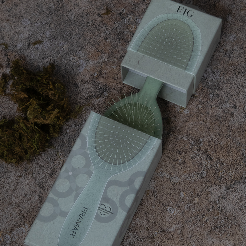 FRAMAR Neutrals Sage Detangle Brush - Fig