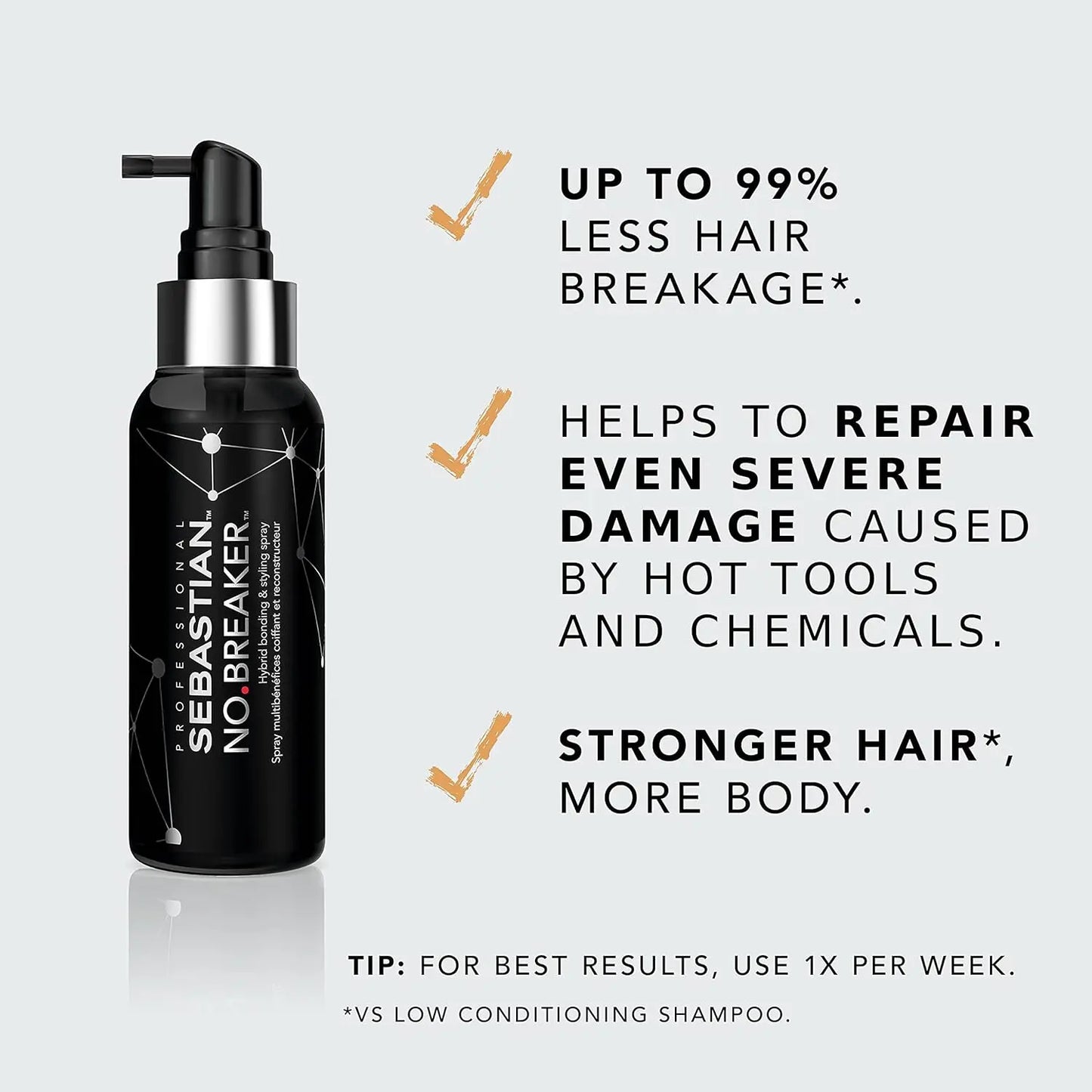 Sebastian Professional NO.BREAKER Hybrid Bonding Treatment & Styling Spray 100ml - Salon Warehouse
