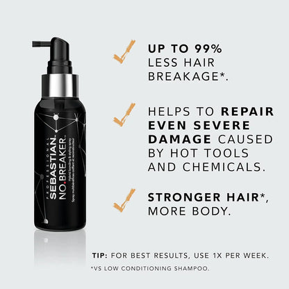 Sebastian Professional NO.BREAKER Hybrid Bonding Treatment & Styling Spray 100ml - Salon Warehouse