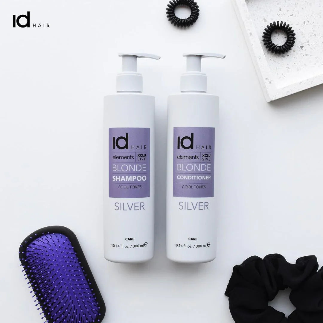 idHAIR Elements Xclusive Blonde Conditioner - Silver 300ml - Salon Warehouse