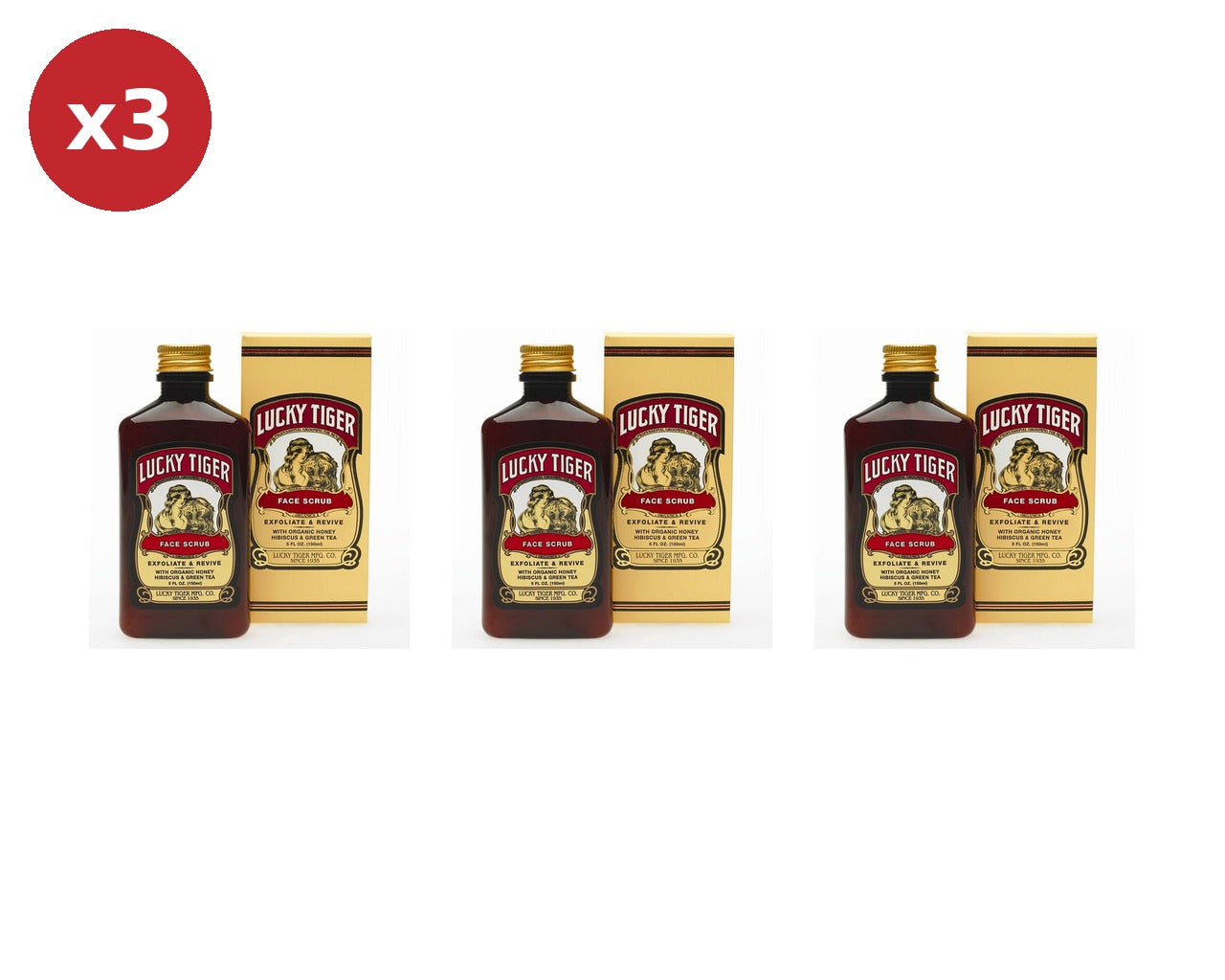 Lucky Tiger Face Scrub 150ml 3 Pack