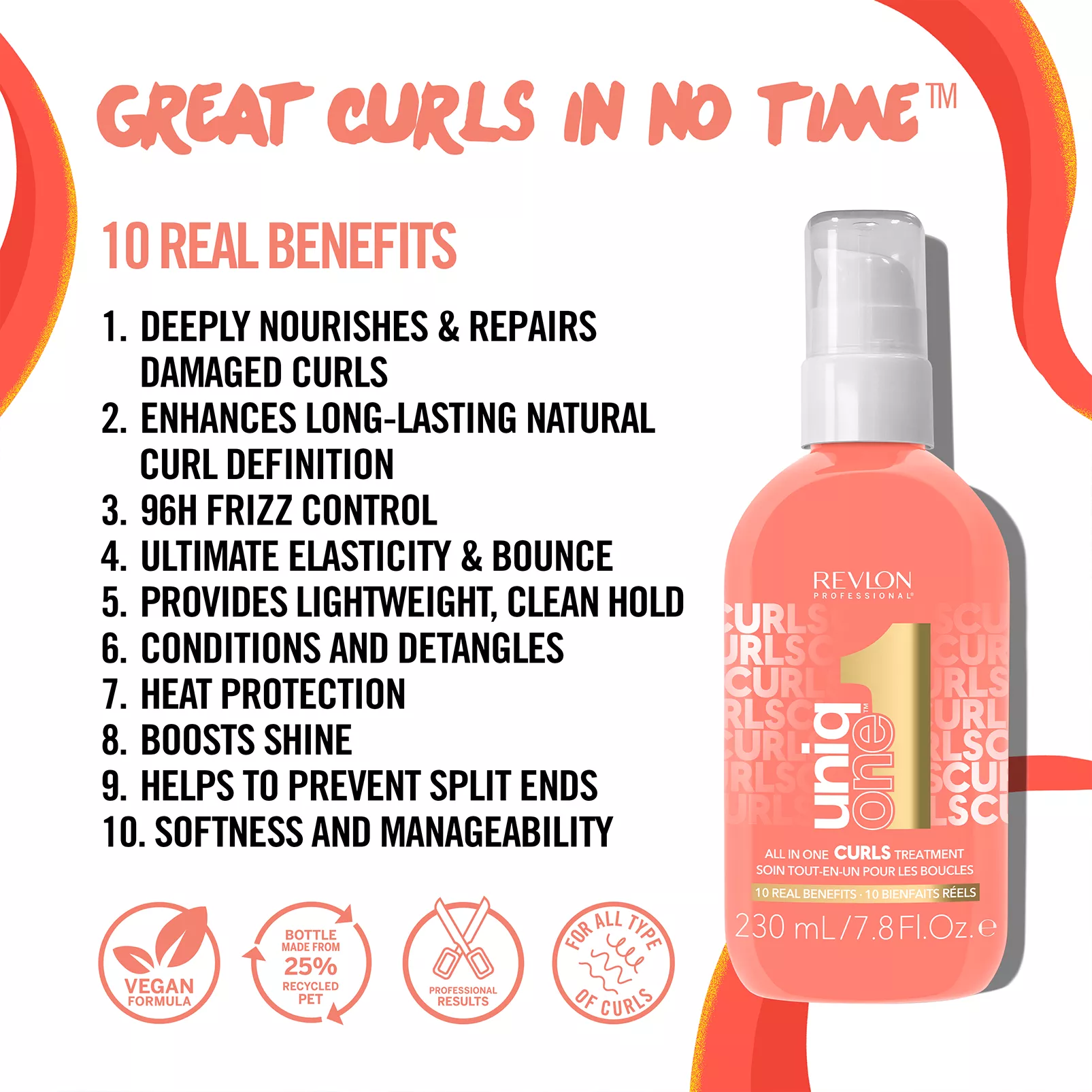 Revlon Professional UniqOne™ Curls Treatment 230ml - Salon Warehouse