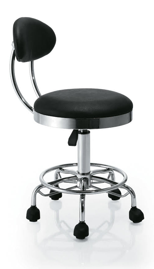Sterling Professional Salon 'Kaia' Stool with Backrest
