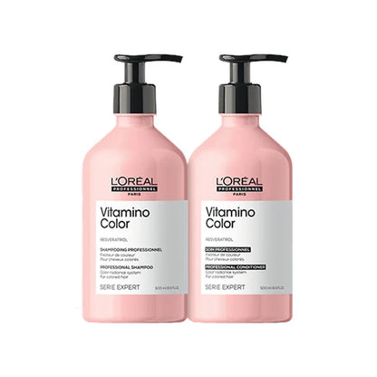 L'Oréal Professionnel Vitamino Color Shampoo & Conditioner Duo 500ml - Salon Warehouse