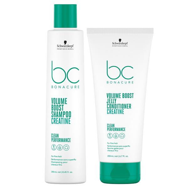 Schwarzkopf Professional Bc Bonacure Clean Performance Volume Boost Shampoo 250ml and Jelly Conditioner 200ml Duo - Salon Warehouse