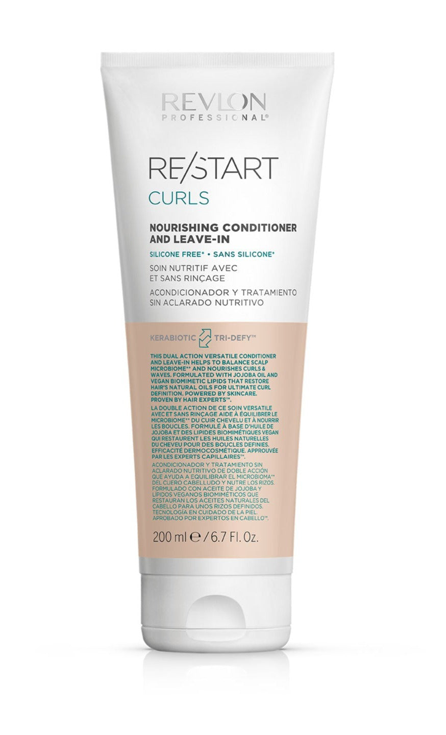 REVLON RE/START CURLS NOURISHING CONDITIONER AND LEAVE-IN 200 ML - Salon Warehouse