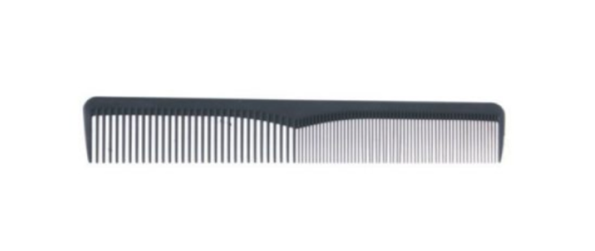 Black Carbon Fibre Cutting Comb 180mm - Salon Warehouse