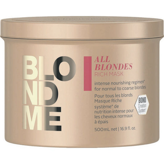 Schwarzkopf Professional Blondme All Blondes Rich Mask 500ml - Salon Warehouse