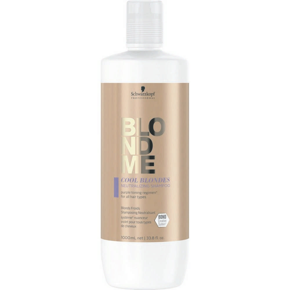 Schwarzkopf Professional Blondme Cool Blondes Neutralizing Shampoo 1000ml - Salon Warehouse