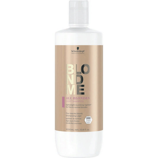 Schwarzkopf Professional Blondme All Blondes  Light Shampoo 1000ml - Salon Warehouse