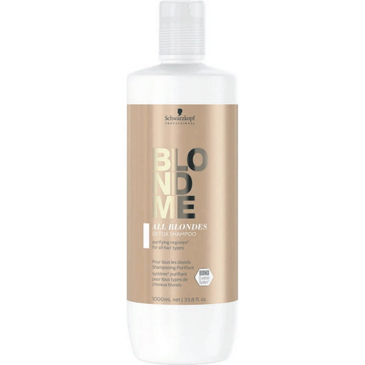 Schwarzkopf Professional Blondme All Blondes Detoxifying Shampoo 1000ml - Salon Warehouse