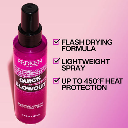 Redken Quick Blowout Lightweight Blow Dry Primer Spray 125ml - Salon Warehouse