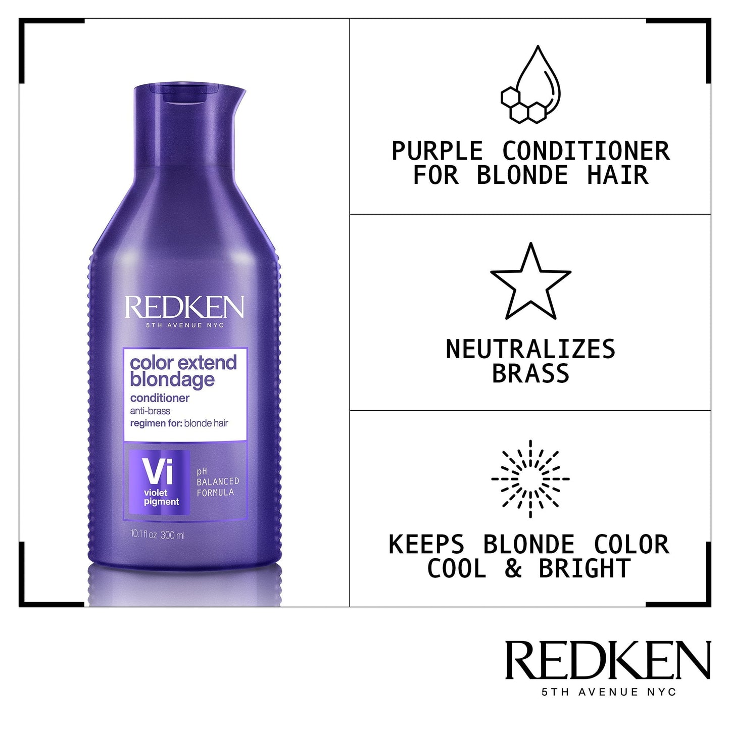 Redken Color Extend Blondage Color Depositing Purple Conditioner 300ml - Salon Warehouse