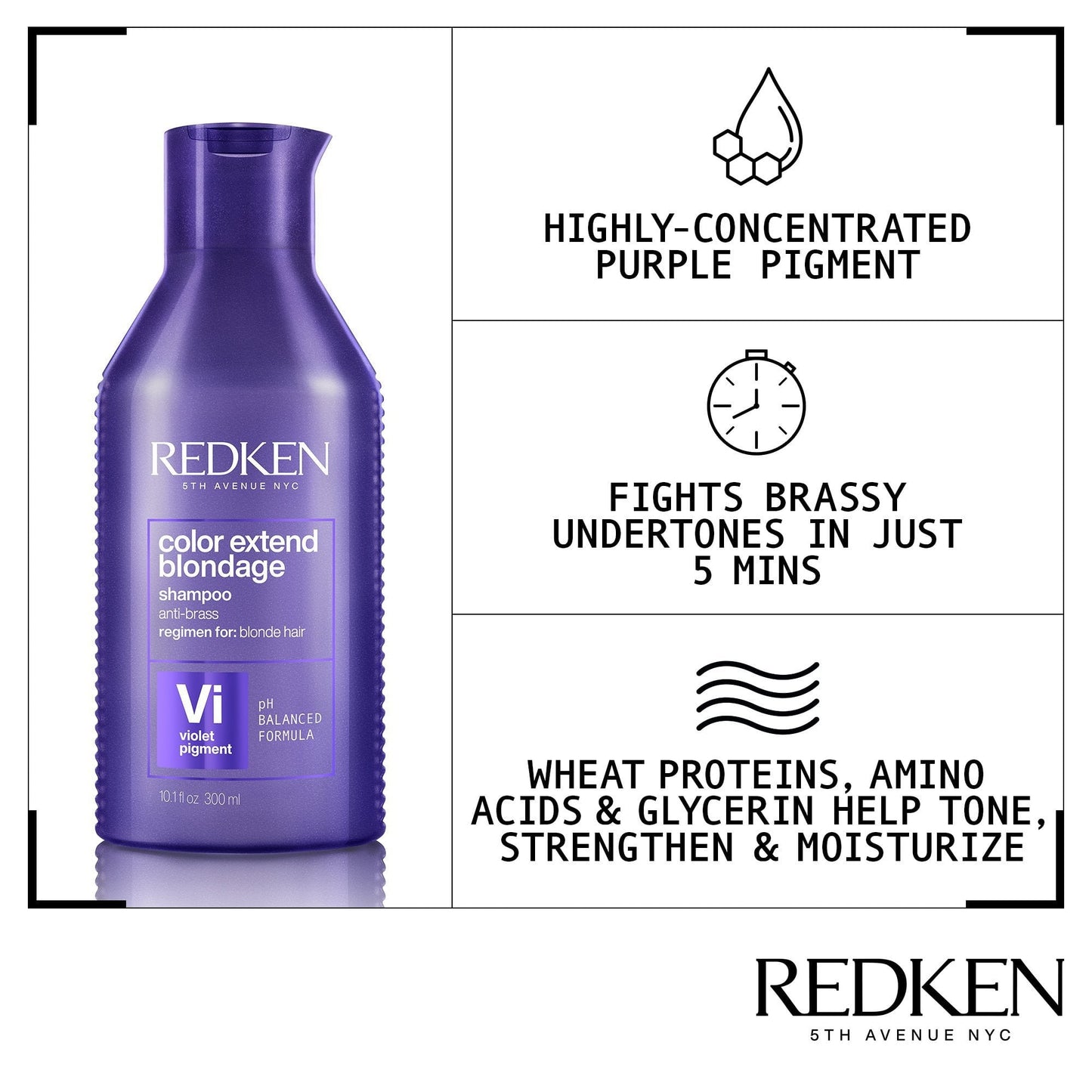 Redken Color Extend Blondage Color Depositing Purple Shampoo 300ml - Salon Warehouse