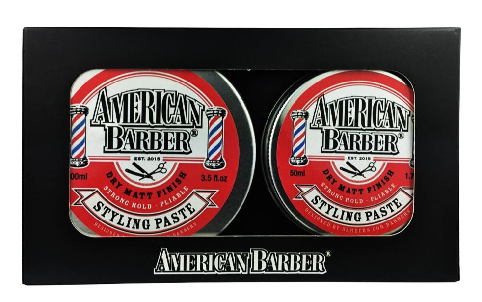 American Barber Styling Paste Duo 50ml-100ml - Salon Warehouse
