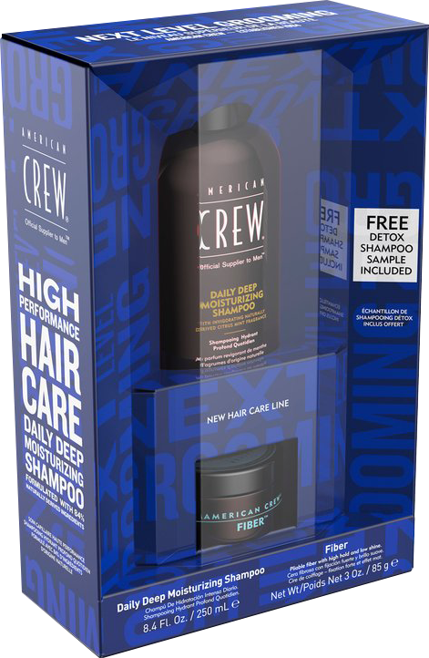 AMERICAN CREW NEXT LEVEL FIBER & DAILY DEEP MOISTURIZING SHAMPOO DUO  - Salon Warehouse