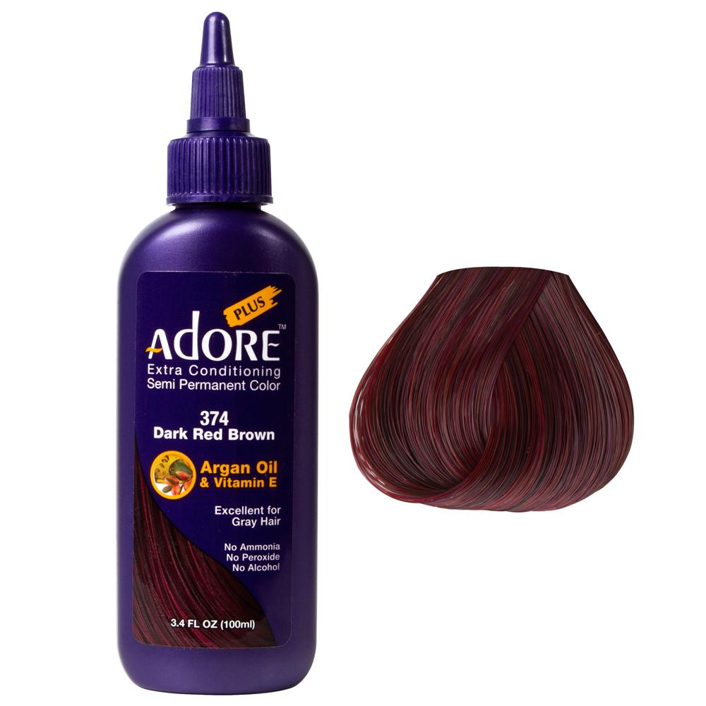 Adore Plus Semi Permanent Color Dark Red Brown - Salon Warehouse