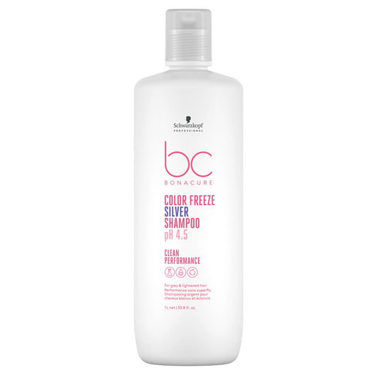 Schwarzkopf Professional Bonacure Clean Performance Ph 4.5 Color Freeze Silver Shampoo 1000ml - Salon Warehouse
