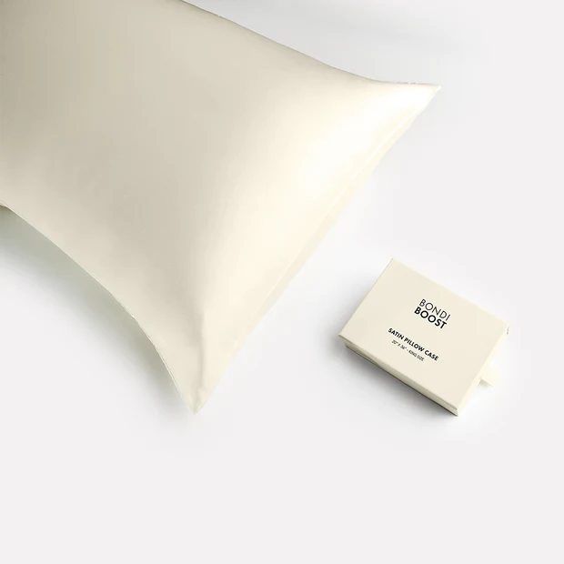 BondiBoost Satin Pillowcase IVORY  (King Size)