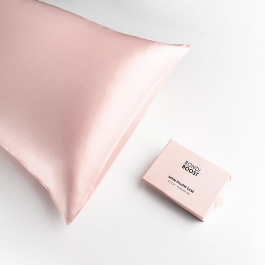 BondiBoost Satin Pillowcase BLUSH (Standard Size)