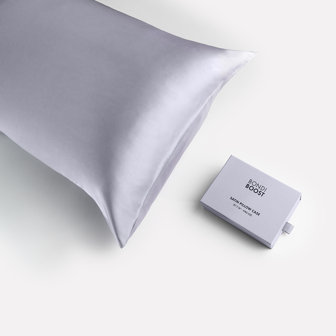 BondiBoost Satin Pillowcase GREY (Standard Size)