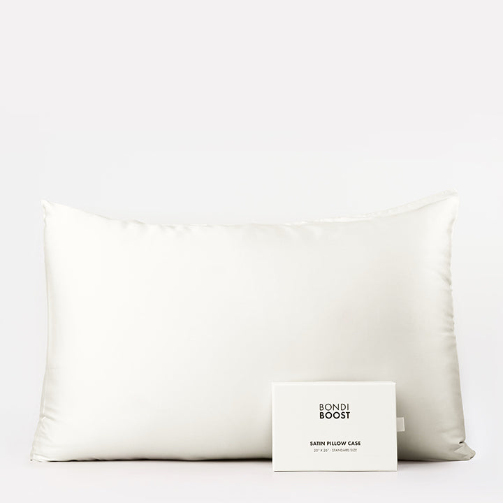 BondiBoost Satin Pillowcase IVORY (Standard Size)