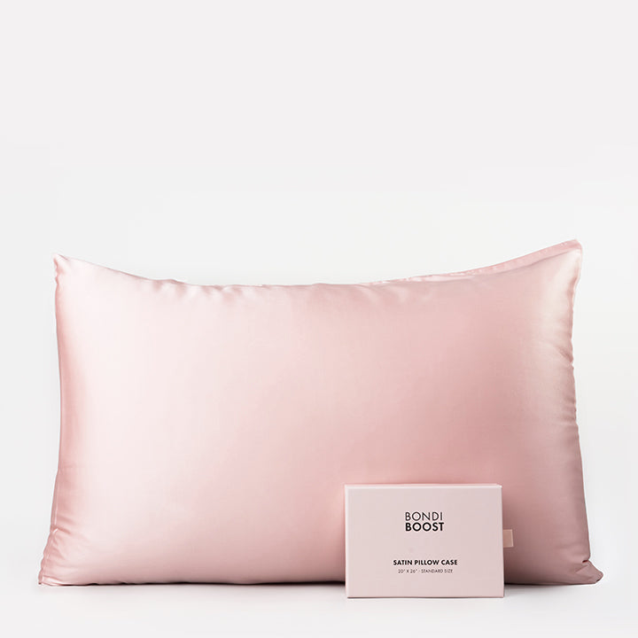 BondiBoost Satin Pillowcase BLUSH (Standard Size)